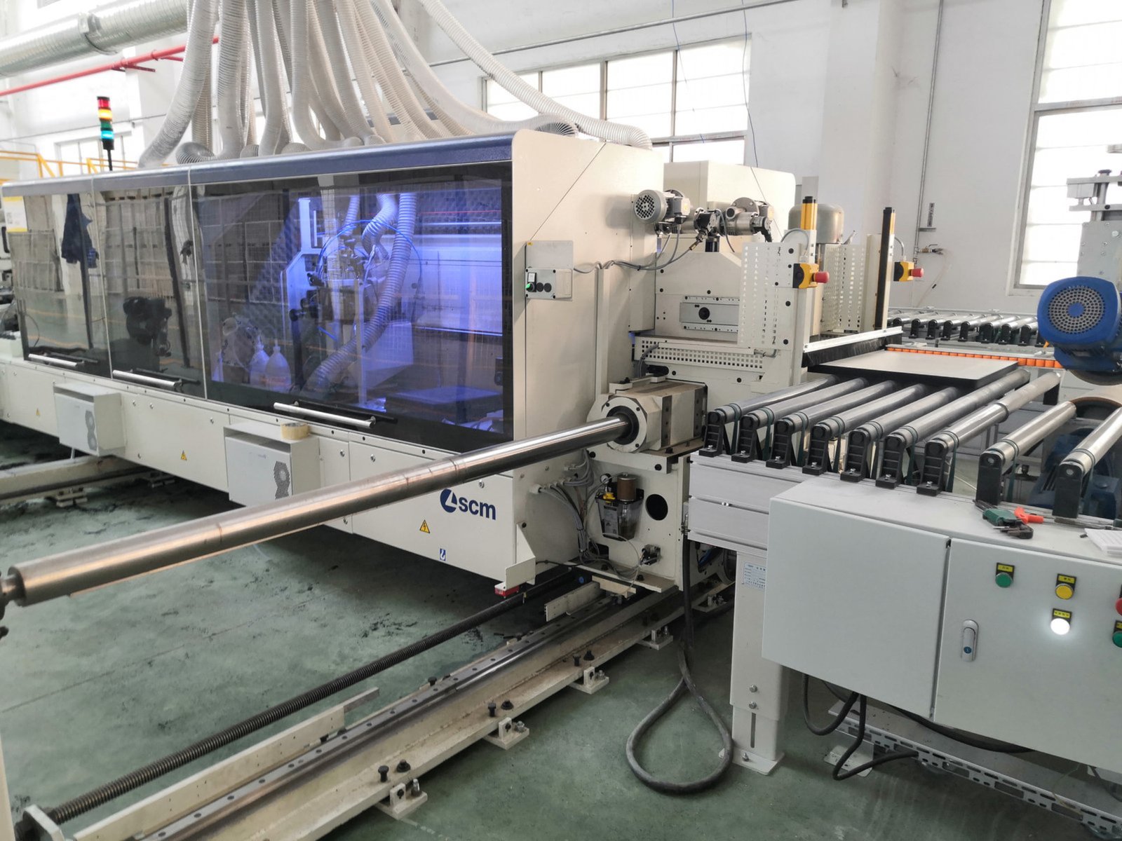 Profloortech main production line -- calcium sulfate panel manufacturing